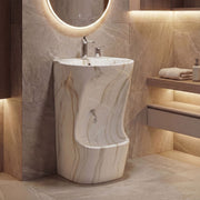 Imperial white wudu basin