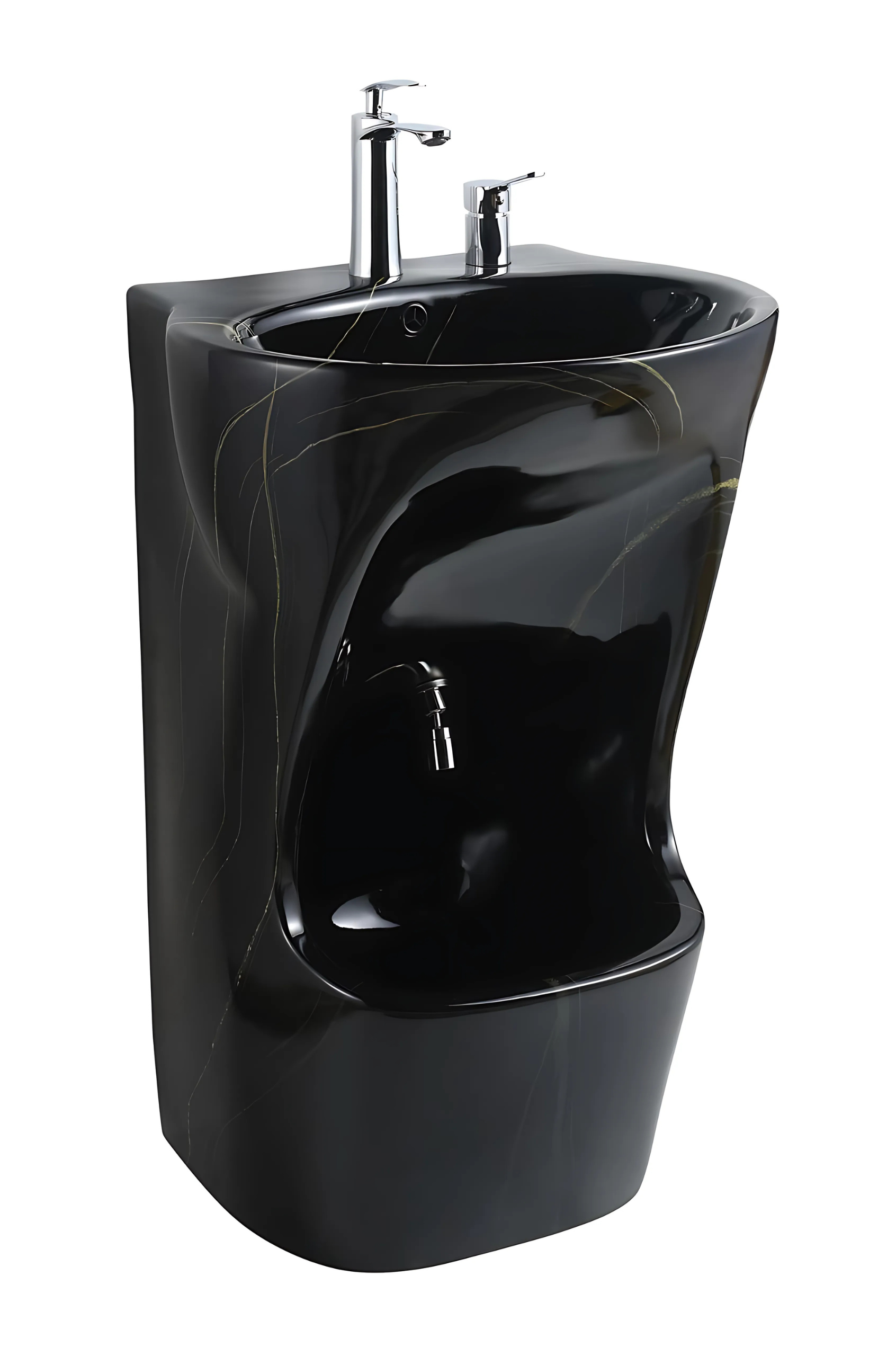 Wudu Basin accessories set – pure brass hand & foot faucets, mixer valve