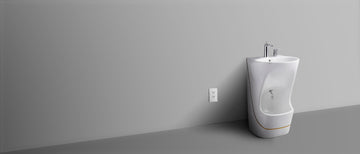 Wudu Basin accessories set – pure brass hand & foot faucets, mixer valve