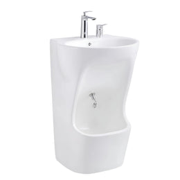 White Ceramic Muslim Wudu Basin with Leg Wash